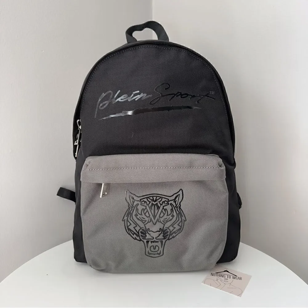 PHILIPP PLEIN SPORT Backpack Grey Black Designer